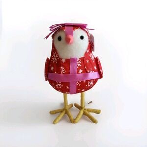 New Target Wondershop Holiday 2022 Christmas Fabric Bird Featherly Friends Bow